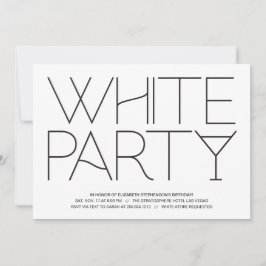 White Party Inbjudningar