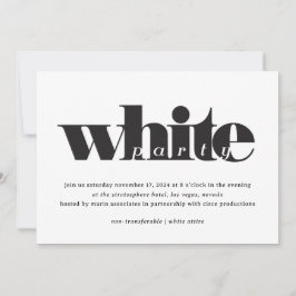 White Party Inbjudningar