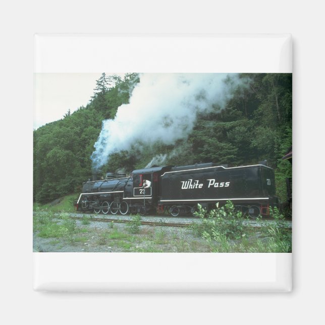 White Pass och Yukon in White Pass ut ur Skagway. Magnet (Framsidan)