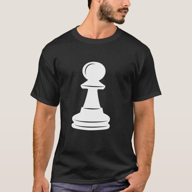 White Pawn Chess Biet Halloween Group Costume Che T Shirt (Framsida)