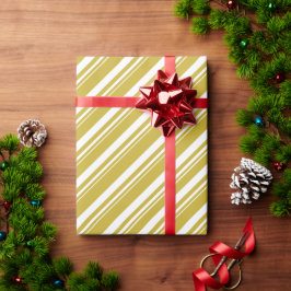 White Pea Soppa Grönt Candy cane Rand Helgdag Presentpapper