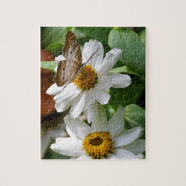 White Peacock Butterfly Pussel (Vertikal)