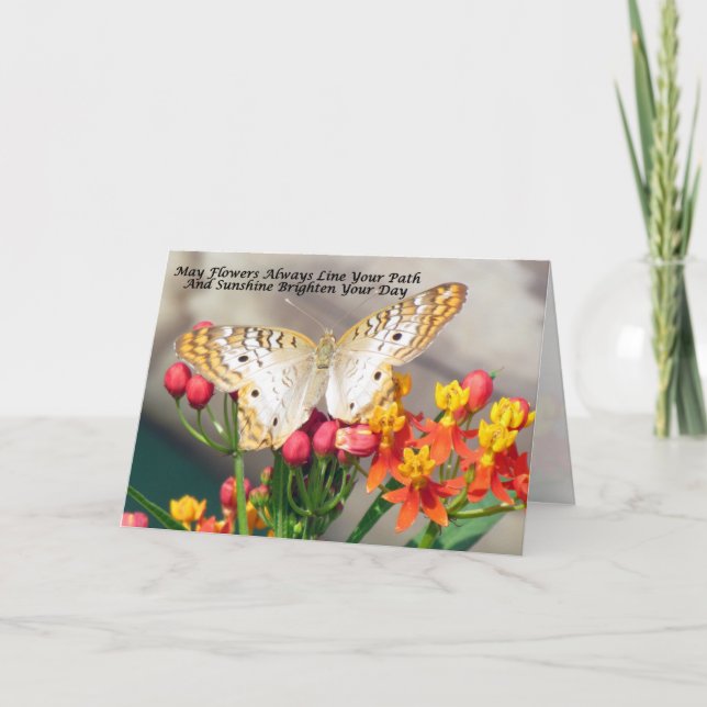White Peacock Irish Bleting Greeting Card Kort (Framsida)