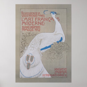 White Peacock Vintage affisch