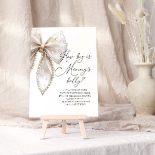 White Pearl Bow Hur stor är Mommys Belly Game Poster