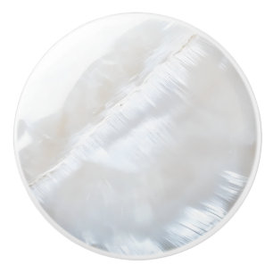 White Pearl Nacre Mönster Knopp
