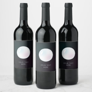 White Pearl Vin-etikett Vinflaska Etikett