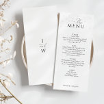 White Pearls Bröllop Menu Meny<br><div class="desc">Öka mottagningen med Vita Pearls Bröllop-menyn. Eleganten Pärl bilder och minimalistisk typografi gör den här menyn till en chic och ett sofistikerat komplement till matbordet,  vilket ger dina gäster en förfinad matupplevelse.</div>