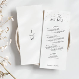 White Pearls Bröllop Menu Meny
