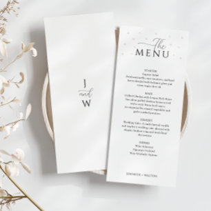White Pearls Bröllop Menu Meny
