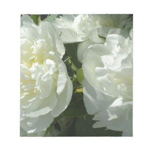 White Peonies Anteckningsblock