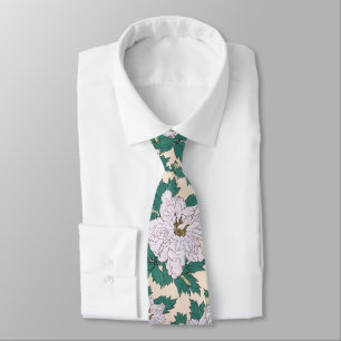 White Peonies & Grönt Löv Slips