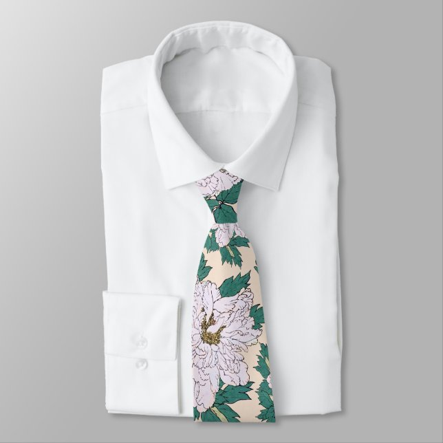 White Peonies & Grönt Löv Slips (Bunden)