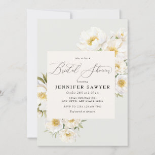 White Peonies Möhippa för Blommigt av Elegant Inbjudningar
