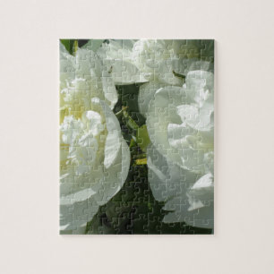 White Peonies Pussel