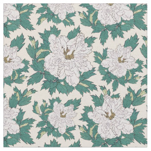 White Peonies Tyg