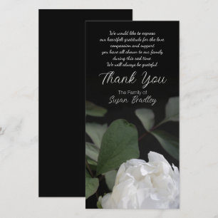 White Peony 1 Sympathy Tack som matchar frimärke Kort