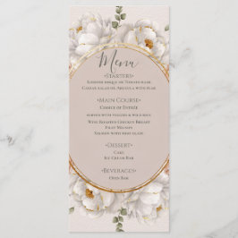 White Peony & Blush Rose Floral Wedding  Meny