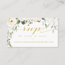 White Peony Epiphany Bröllop OSA Online Card Visitkort