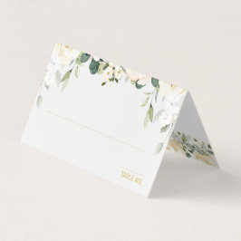 White Peony Epiphany Bröllop Seating Bord Ställe Kort