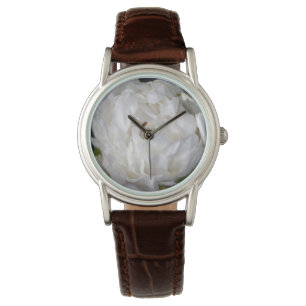 White Peony Floral Photography Bride Watch Armbandsur