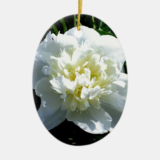 White Peony Julgransprydnad Keramik (Framsidan)