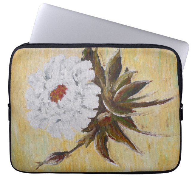 White Peony Laptop Fodral (Framsidan)