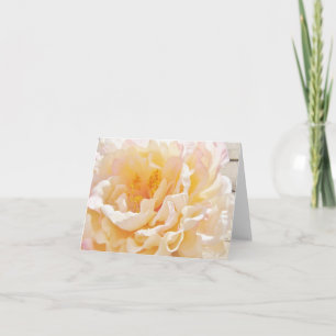 White Peony Note-kort Tack Kort