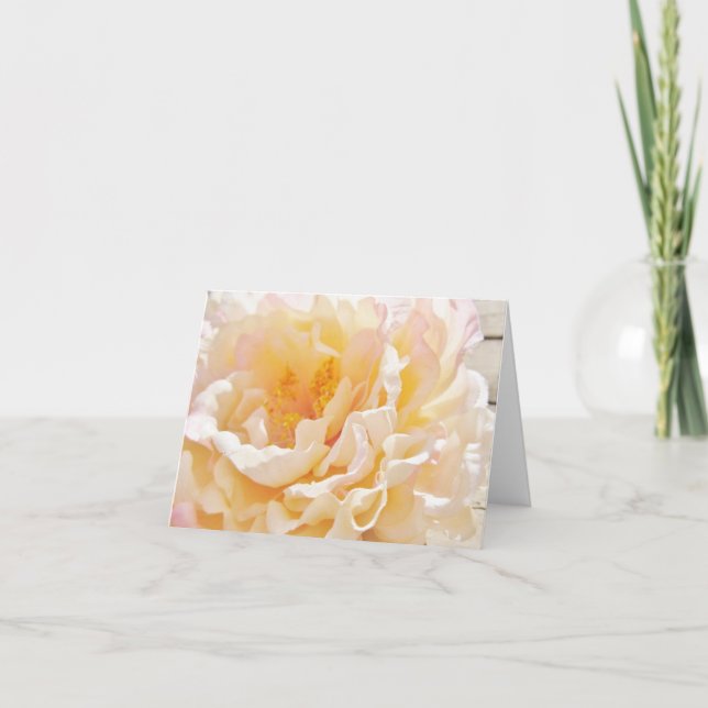 White Peony Note-kort Tack Kort (Framsida)