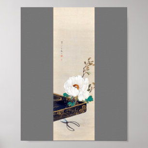 White Peony och Scissors, Watanabe Seitei Poster