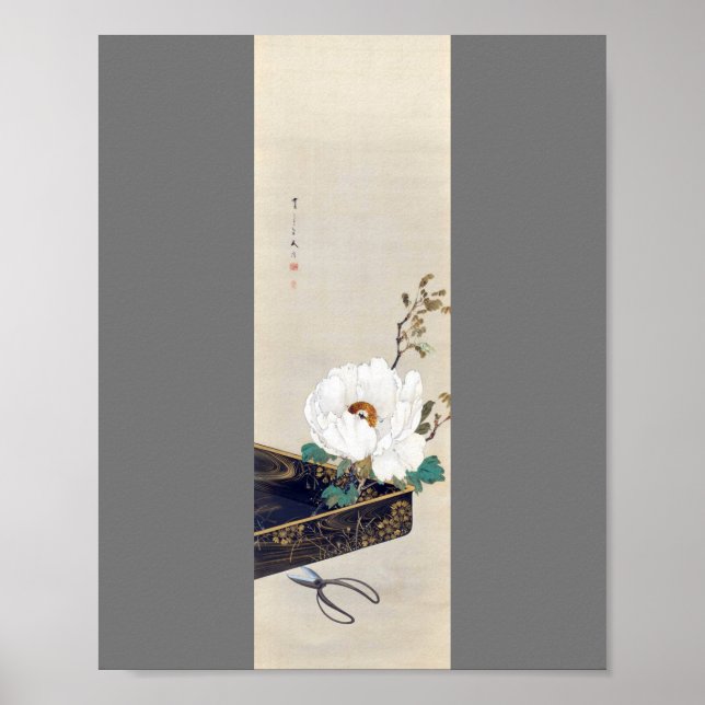 White Peony och Scissors, Watanabe Seitei Poster (Framsidan)
