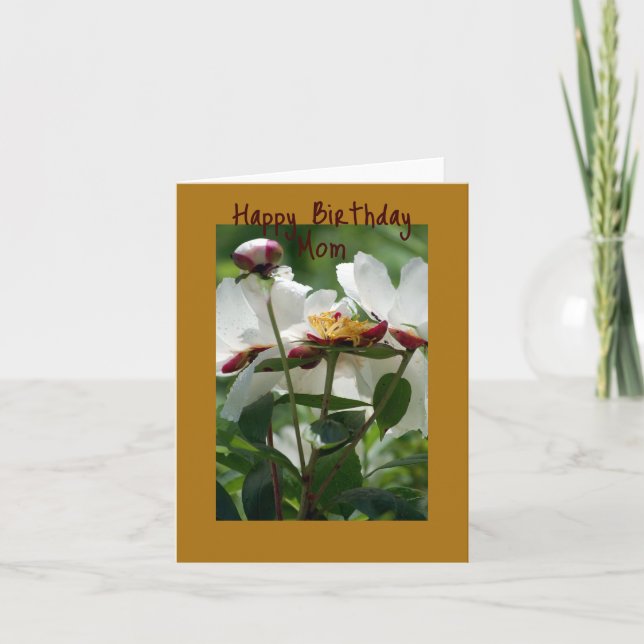 White Peony Tack Kort (Framsida)