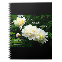 White Peony Trio, 1 Tessalonikerbrevet 5:17-18 Anteckningsbok