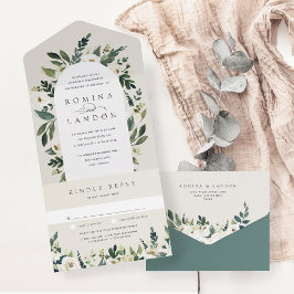 White Peony | Vattenfärgsfärg Blommigt Arch Bröllo