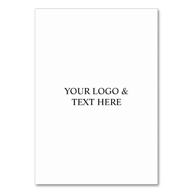 White Personalized – Your Logo & Text Here Bordsnummer (Framsidan)