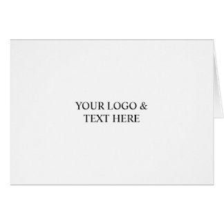 White Personalized – Your Logo & Text Here Hälsningskort