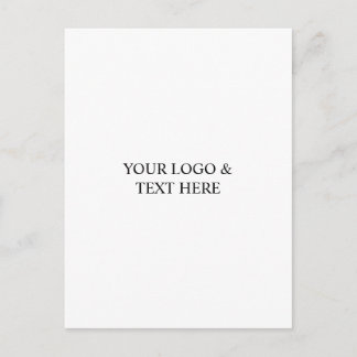 White Personalized – Your Logo & Text Here Helg Vykort