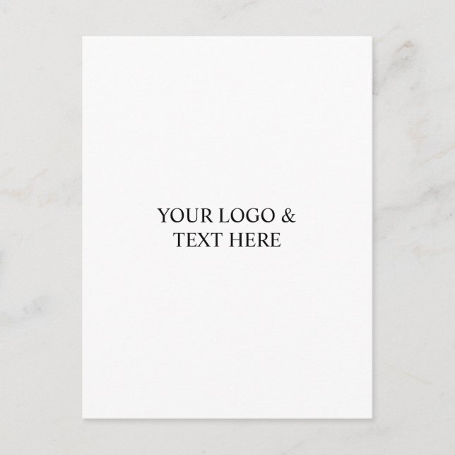 White Personalized – Your Logo & Text Here Helg Vykort (Framsida)