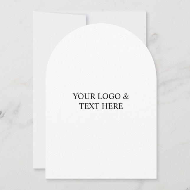 White Personalized – Your Logo & Text Here Inbjudningar (Framsida)