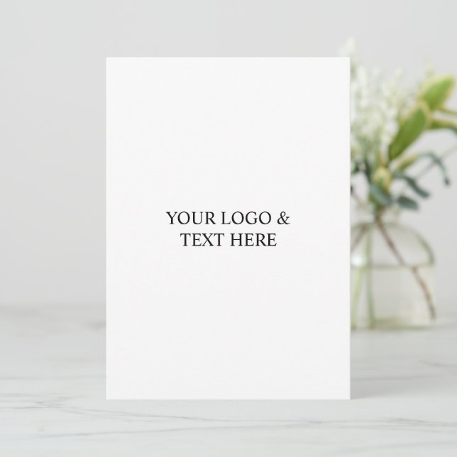 White Personalized – Your Logo & Text Here Meddelande (Stående Fram)