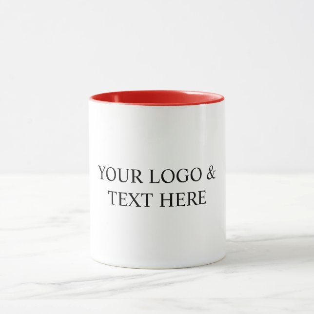 White Personalized – Your Logo & Text Here Mugg (Center)