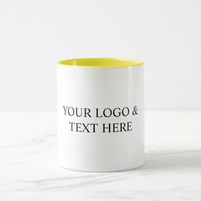White Personalized – Your Logo & Text Here Mugg (Center)