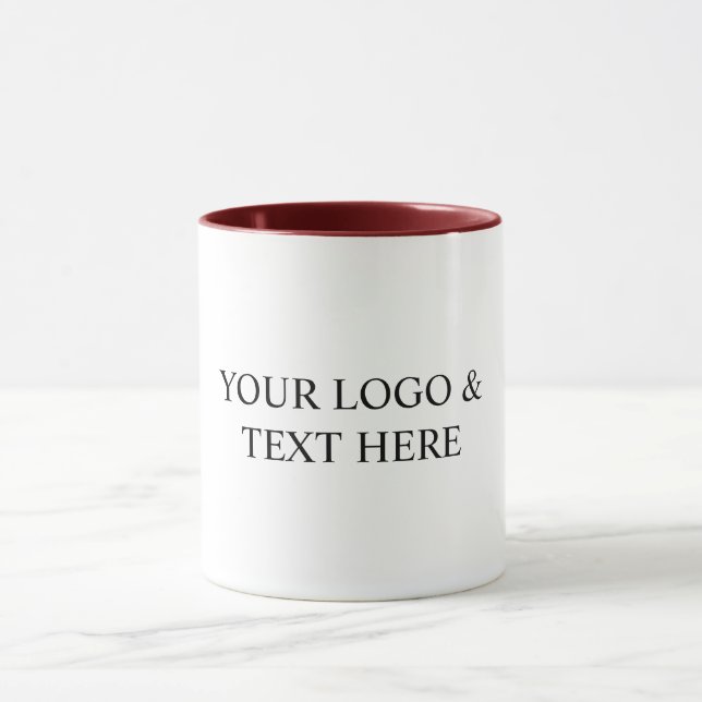 White Personalized – Your Logo & Text Here Mugg (Center)
