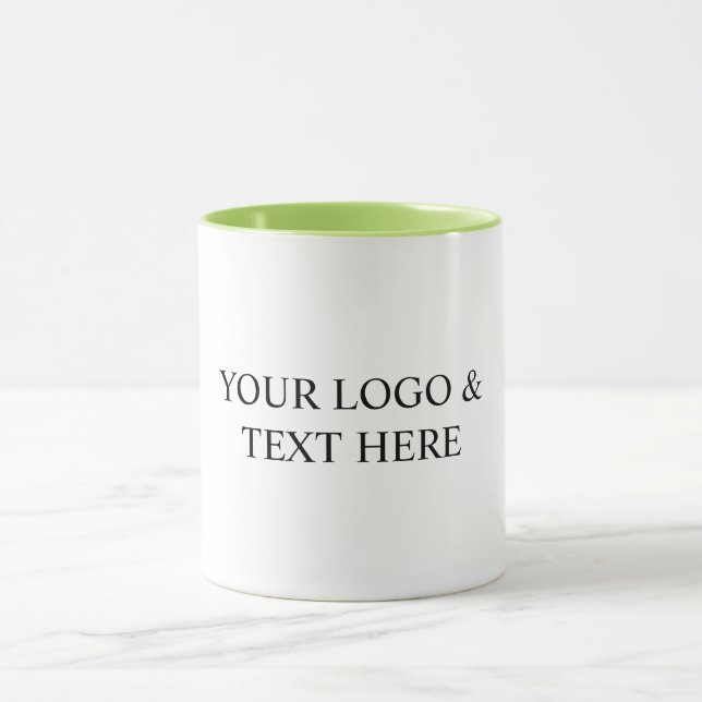 White Personalized – Your Logo & Text Here Mugg (Center)