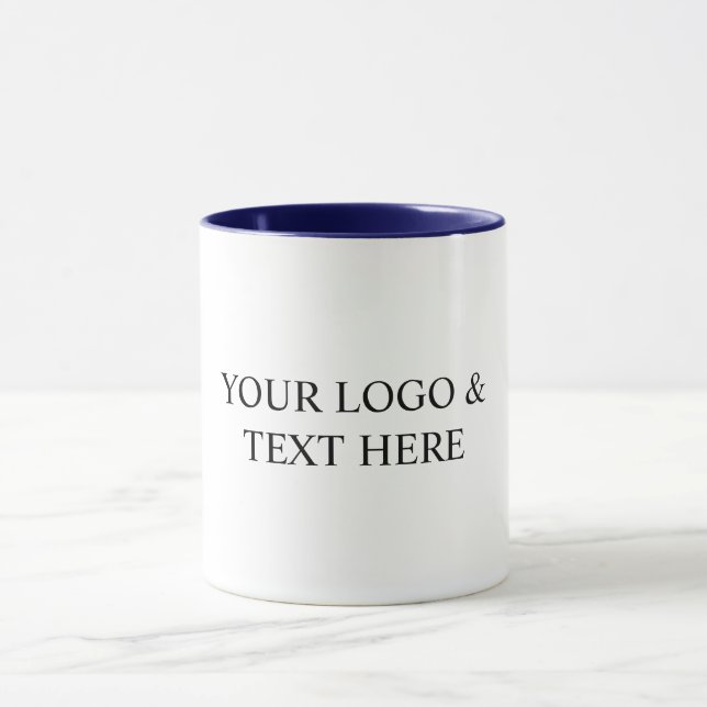 White Personalized – Your Logo & Text Here Mugg (Center)
