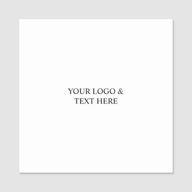 White Personalized – Your Logo & Text Here Namnbricka (Framsida)