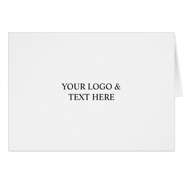 White Personalized – Your Logo & Text Here OBS Kort (Framsidan Horizontal)