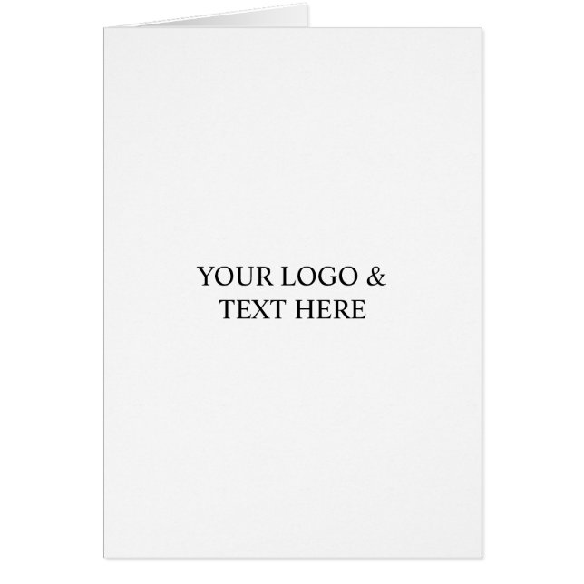 White Personalized – Your Logo & Text Here OBS Kort (Framsidan)