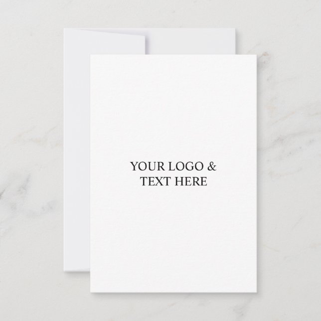 White Personalized – Your Logo & Text Here Tack Kort (Framsida)