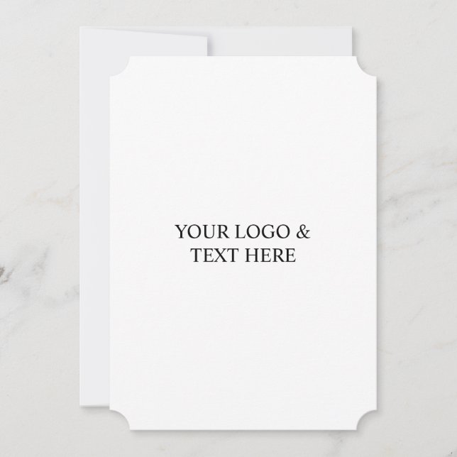 White Personalized – Your Logo & Text Here Tack Kort (Framsida)